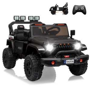 Jojoka 2 Seater Ride on Car for Kids, 24v Electric Power Ride on Truck Toy with Remote Control, Adjustable Car Body - 1 of 4