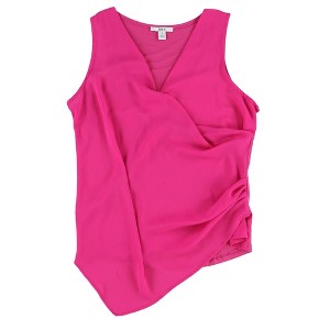 bar III Womens Faux-Wrap Sleeveless Blouse Top - 1 of 2