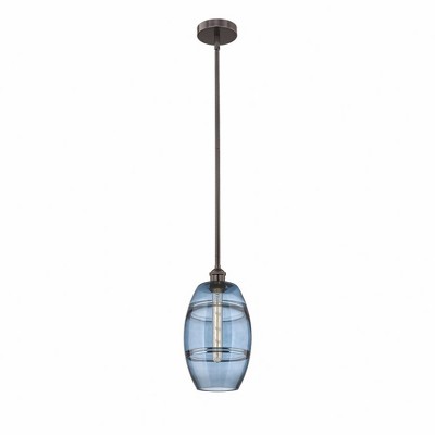 Vaz - 1 Light Stem Hung Mini Pendant In Industrial Style-9.38 Inches Tall and 8 Inches Wide