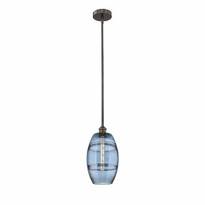 Vaz - 1 Light Stem Hung Mini Pendant In Industrial Style-9.38 Inches Tall and 8 Inches Wide - 1 of 1