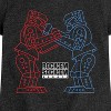 Girls' - Rock 'Em Sock 'Em Robots - Robot Outline Fitted Short Sleeve Graphic T-Shirt - 2 of 4