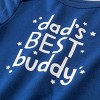Baby Boys' Dad Short Sleeve Bodysuit - Cat & Jack™ Light Navy Blue - image 3 of 4