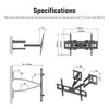 Karl Home 32 in. to 70 in. Corner Full Motion TV Wall Mount for TV - 4 of 4