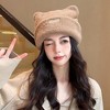 Anna-Kaci Women's Fuzzy Cat Ear Beanie - Soft Plush Winter Hat - 2 of 3