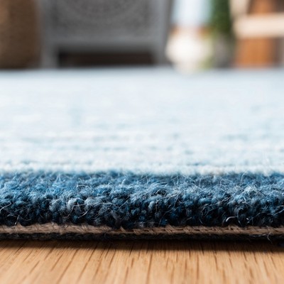 Hand-tufted Artisan Blue Wool 7' Square Area Rug