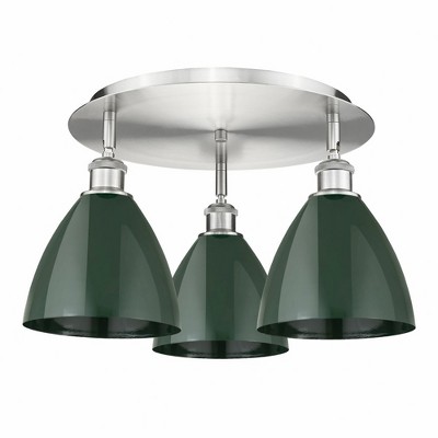 Ballston Dome - 3 Light Flush Mount In Industrial Style-10 Inches Tall and 19.25 Inches Wide