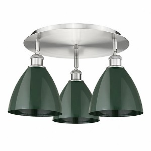 Ballston Dome - 3 Light Flush Mount In Industrial Style-10 Inches Tall and 19.25 Inches Wide - 1 of 1