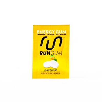 Run Gum Fruit Energy Supplements - 2ct