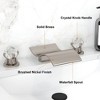 Munora Deck Mount Widespread Waterfall Bathroom Sink Faucet with 2 Crystal Handles, Brushed Nickel Finish - 3 of 4