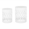 CAVINAS Outdoor End Tables for Patio Set of 2, Modern Iron Patio Coffee Tables for Garden, Terrace, Courtyard - 3 of 4
