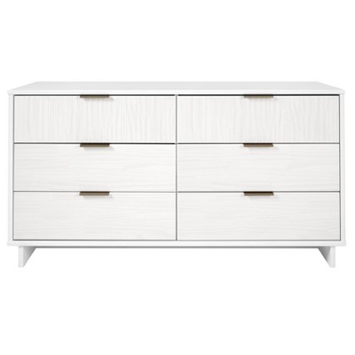 Granville White Double Wide Dresser with Soft Close Drawers
