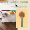 BABYYER Pumpkin Self Cleaning Brush Self-Cleaning Dog & Cat Slicker Brush, Skin Friendly Deshedding Grooming Tool for Long or Short Haired Dogs Cats - 4 of 4