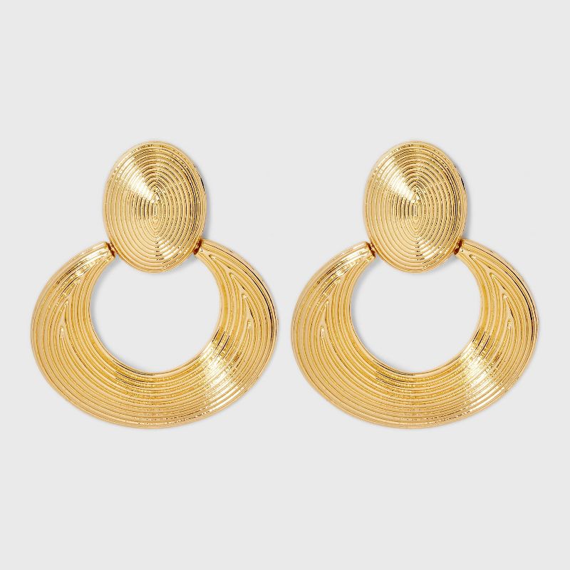 SUGARFIX by BaubleBar Oval Statement Earrings - Gold, 1 of 6