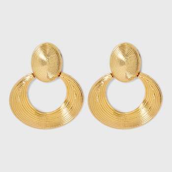 SUGARFIX by BaubleBar Oval Statement Earrings - Gold