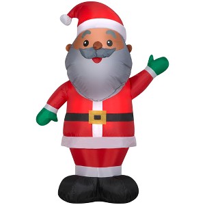 Gemmy Christmas Airblown Inflatable Santa, 4 ft Tall, Multi - 1 of 4