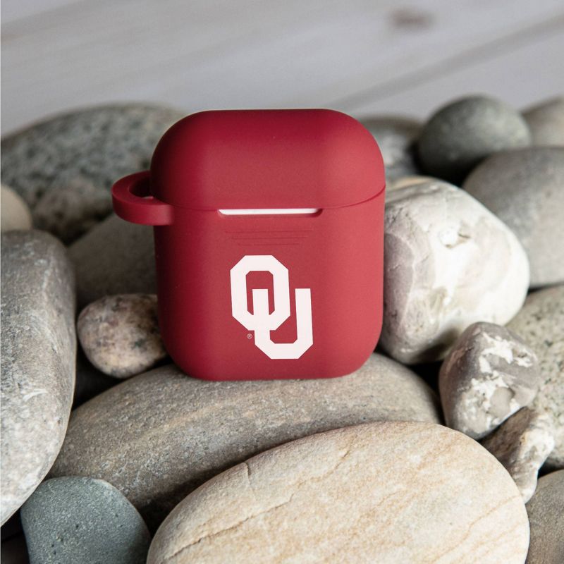NCAA Oklahoma Sooners Silicone Cover for Apple AirPod Battery Case, 2 of 4
