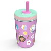 Zak Designs 12 fl oz Stainless Steel Vacuum Insulated Gabbys Dollhouse Straw Tumbler: Kids & Toddler Sippy Cup, Dishwasher Safe - 3 of 4