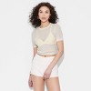 Women's Short Sleeve Crewneck Bikini Pullover Sweater - Wild Fable™ - 2 of 3
