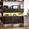 Hausource 9 Drawer Dresser 55" TV Stand Chest of Drawers with Charging Station, LED Light - 3 of 4