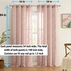 HLC.ME Madison Faux Linen Textured Thicker Sheers Privacy Light Filtering Window Grommet Curtains Drapery Panels, Set of 2 - 3 of 4