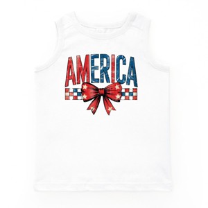 The Juniper Shop Coquette America Checkered Youth Tank Top - 1 of 4