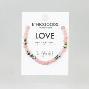 ETHIC GOODS Girl's 4mm Morse Code Bracelet MINI [LOVE] - 1 of 4