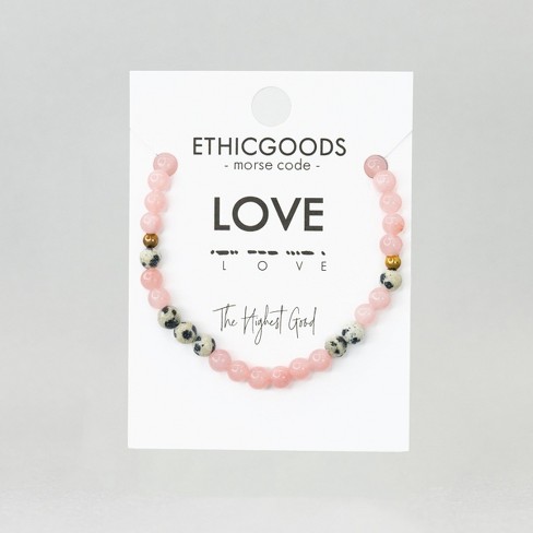 ETHIC GOODS Girl's 4mm Morse Code Bracelet MINI [LOVE] - image 1 of 4