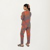 Anna-Kaci Lounge Women's 2-Piece Set Long Sleeve Button Front Top and Relaxed Fit Pants Pajama Set with Abstract Print - 4 of 4