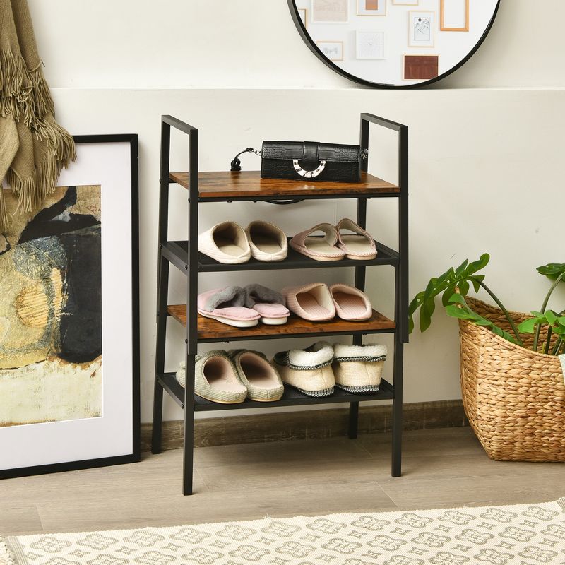 Costway 2-Tier Storage Shelf Stackable Shoe Shelf Stand Display Rack Home, 3 of 11
