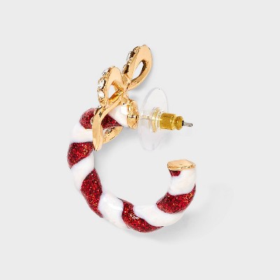SUGARFIX by BaubleBar Yes You Cane! Earrings - Red