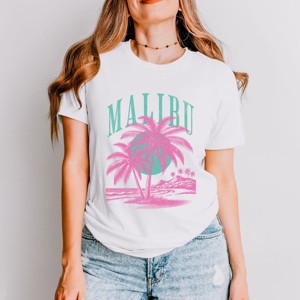 Simply Sage Market Retro Malibu Palm Tree Short Sleeve Tee - 1 of 4