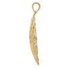 Black Bow Jewelry 14k Yellow Gold & White Rhodium Diamond Cut Floral Swirl Pendant - 2 of 4