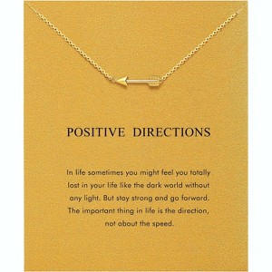 Inspirational Butterfly Compass Necklace Graduation Christmas Gift for Her Arrow - 1 of 4