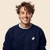Dalix Ghost Embroidered Crewneck Long Sleeve Sweatshirt Fleece Men - 3 of 4
