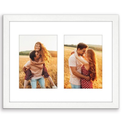 Americanflat 11x14 Collage Picture Frame to Display 2 5x7 Photos at Once