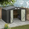 Tangkula 10' x 7.7' Outdoor Storage Shed w/ 4 Vents Lockable Doors Waterproof & Windproof - 2 of 4