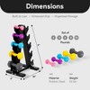 BalanceFrom Fitness Neoprene Coated Dumbbell Weight Set for Various Strength Training Workouts with Storage Rack Stand - 2 of 4