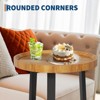 2-Tier Round Side Table with Storage Shelf, Wood and Metal Frame Side Table for Living Room & Bedroom, for Small Spaces, Easy Assembly - 4 of 4