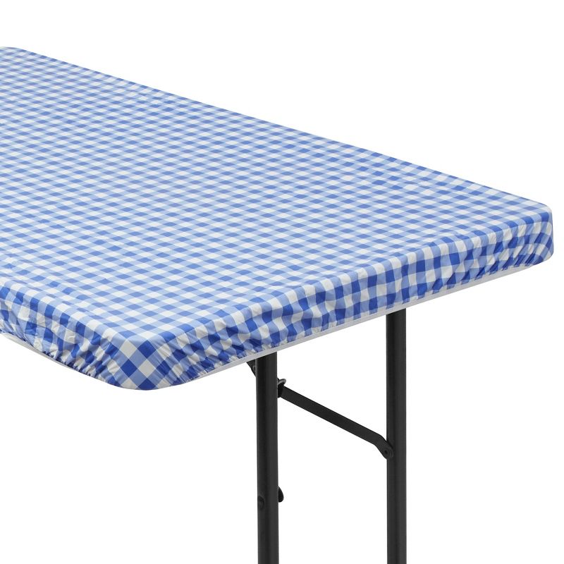 Lann's Linens Fitted Vinyl Tablecloth with Flannel Backing, 2 of 7
