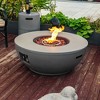 36" Propane Gas Fire Pit Table 2-Pieces, 50000 BTU Round Steel Fire Pit with Tank Holder for Outside Patio Deck Garden Backyard-- Frevyn - 3 of 4