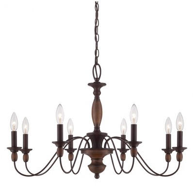 Quoizel Lighting Holbrook 8 - Light Chandelier in  Tuscan Brown