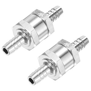 Unique Bargains Aluminum Alloy Non-Return One Way Check Valve Valve 2 Pcs - 1 of 4