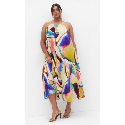 Women's Plus Size Summer Print Maxi Dress - print | CITY CHIC