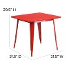 Flash Furniture Commercial Grade 31.5" Square Metal Indoor-Outdoor Table - 4 of 4