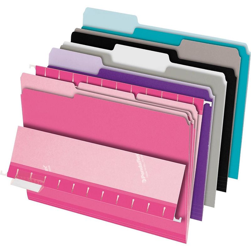 Pendaflex Interior File Folders 1/3 Cut Top Tab Letter Pastel Assortment 100/Box 421013ASST2, 3 of 4