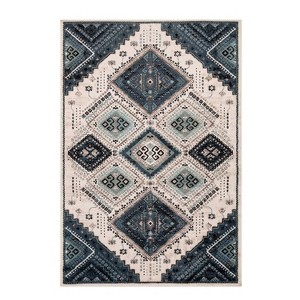 Bohemian Rustic Traditional Geometric Indoor Runner Area Rug by Blue Nile Mills - 1 of 4