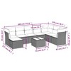 vidaXL 9 Piece Patio Sofa Set with Cushions - Gray With Table - 3 of 4