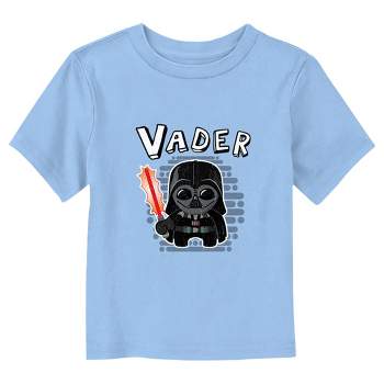 Star Wars Chibi Vader  T-Shirt - Light Blue - 4T