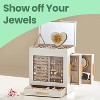 SONGMICS 5-Tier Jewelry Box with Glass Window Jewelry Storage Organizer with 3 Side Drawers & Big Mirror - 2 of 4