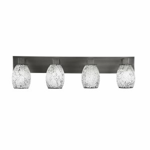 Toltec Lighting Apollo 4 - Light Vanity in  Graphite with 5" Black Fusion Shade - 1 of 1